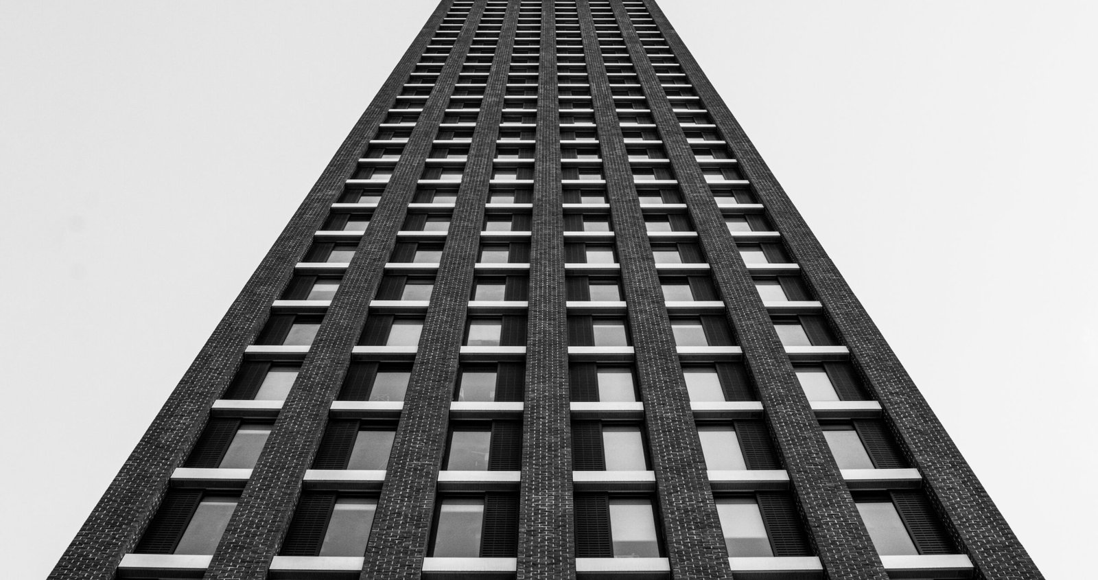 black and white concrete building